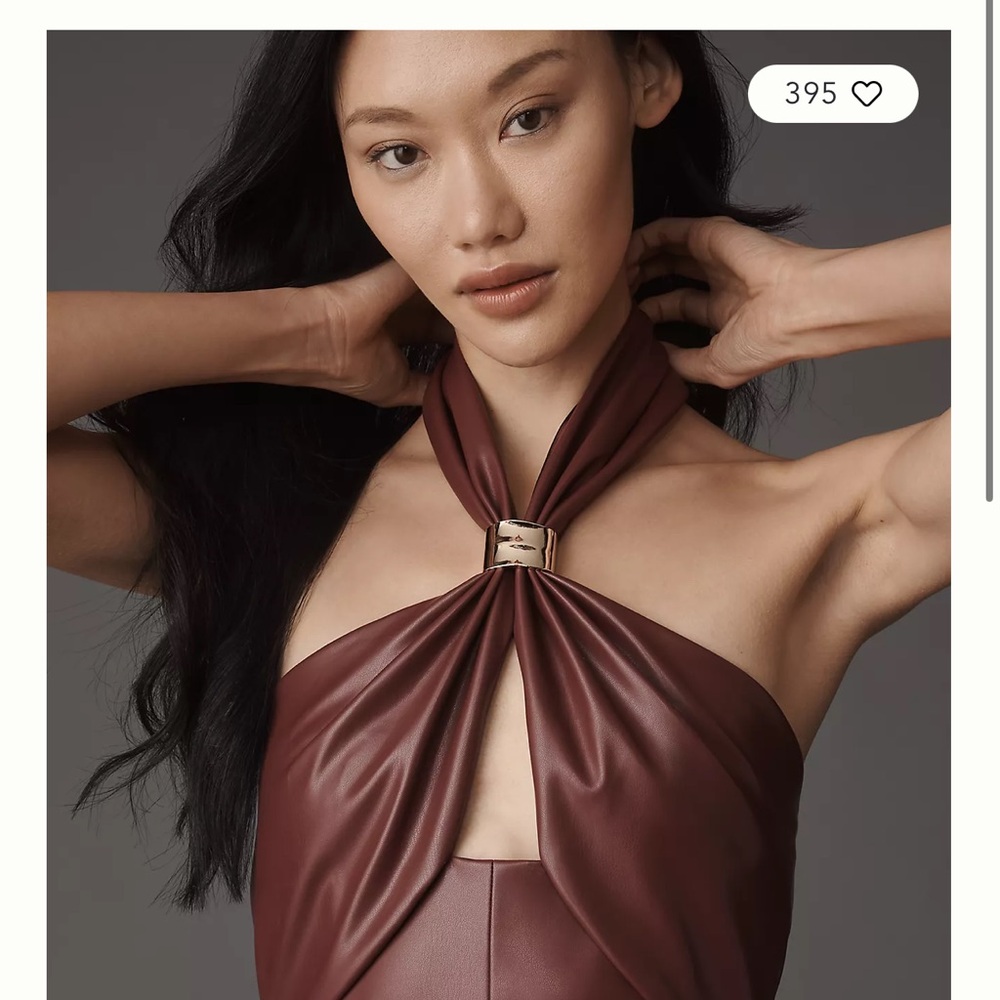 Elegant Burgundy Halter Top